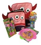 Imagen de Pack regalo plato, cubiertos, vaso antivuelco, mochila, lanchera