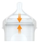 Imagen de Pack X 3 Mamadera anticólico Boon, con bolsa y tetina de silicona 8oz (236 Ml)-fucsia