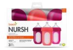 Imagen de Pack X 3 Mamadera anticólico Boon, con bolsa y tetina de silicona 8oz (236 Ml)-fucsia