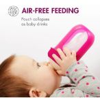 Imagen de Pack X 3 Mamadera anticólico Boon, con bolsa y tetina de silicona 8oz (236 Ml)-fucsia