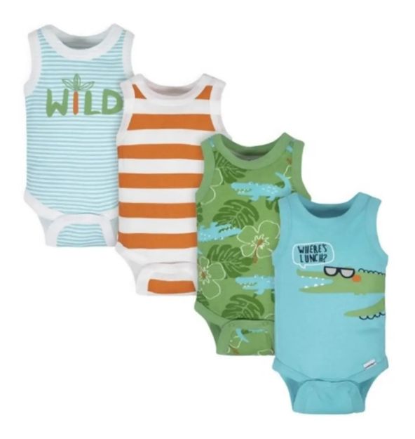 Imagen de Pack de 4 bodies musculosa cienaga Gerber 24m