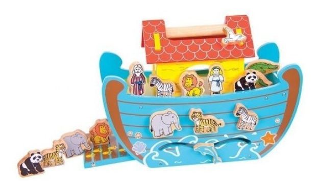 Imagen de Juego Madera 19 Pcs Arca Noe Animales Bigjigsniños 3 Años+