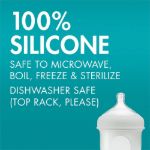 Imagen de Mamadera anticólico Boon, con bolsa y tetina de silicona 8oz (236 Ml)
