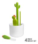 Imagen de Set Cepillos Limpiamemas Con Recipiente escurridor Boon - Verde