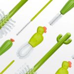 Imagen de Set Cepillos Limpiamemas Con Recipiente escurridor Boon - Verde