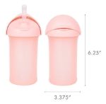 Imagen de Vaso de silicona c/ tapa y sorbito Boon-Rosa