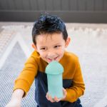 Imagen de Vaso de silicona c/ tapa y sorbito Boon-Verde