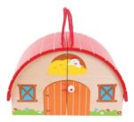 Imagen de Casa granja de madera con granjeros y animales Bigjigs