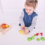 Imagen de Canastos con comida de corte Bigjigs- frutas