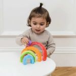 Imagen de Juguete apilable Tunel Arcoiris madera