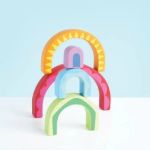 Imagen de Juguete apilable Tunel Arcoiris madera