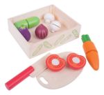 Imagen de Canastos comida de corte madera Bigjigs - verduras