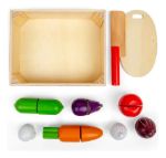 Imagen de Canastos comida de corte madera Bigjigs - verduras