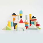 Imagen de Pack x60 Bloques de madera multicolor apilables