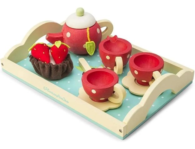 Imagen de Juego de Te con bandeja madera Honeybake