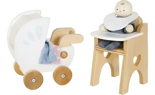 Imagen de Juego muebles Casa de muñecas: Set de Guarderia