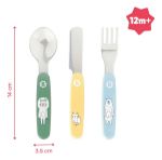 Imagen de Set de cuchara, tenedor y cuchillo Acero Inox Badabulle