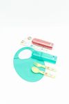 Imagen de Pack cubiertos y babero silicona con estuche Bebedue