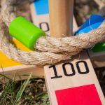 Imagen de Juego Tejo de madera y puntuación Bigjig