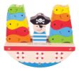 Imagen de Barco pirata de madera, juego apilable y de equilibrio Bigjigs