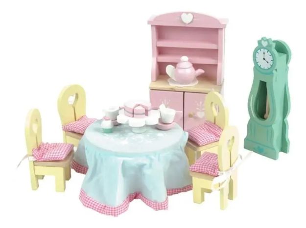 Imagen de Le Toy Van Juego Comedor Madera Con Muebles Infantil 3 Años+ Rosa