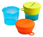 Imagen de Pack de 2 cerealeros con tapa de silicona Boon-naranja