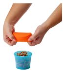Imagen de Pack de 2 cerealeros con tapa de silicona Boon-naranja