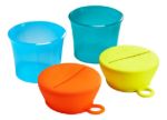 Imagen de Pack de 2 cerealeros con tapa de silicona Boon-naranja