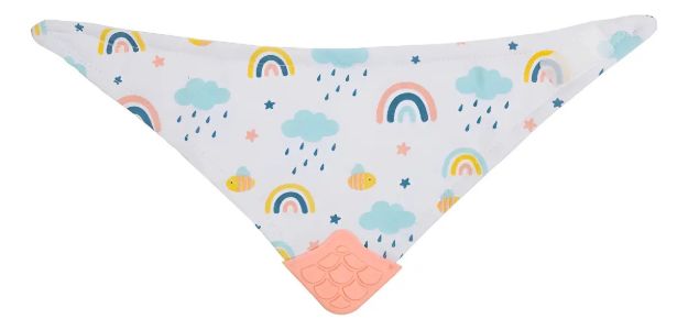 Imagen de Babero bandana Buba Algodón con mordillo-arcoiris abeja