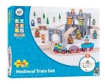 Imagen de Pista De Trenes Con Estilo Medieval Juguete Madera  Bigjigs Tren Gris