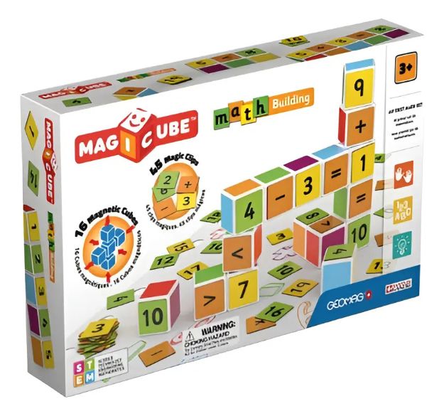 Imagen de Cubos magnétcios con imanes con números Geomag