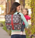 Imagen de Mochila Bolso Maternal Jjcole Floral Espacioso Backpack Negro Floreado