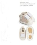 Imagen de Zapatos Champion Calzado Bebes Algodón Pie Goma Baby Gut - Beige - Rayado - 5(8 a 10 meses)