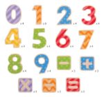 Imagen de Números de madera magnéticos Bigjigs