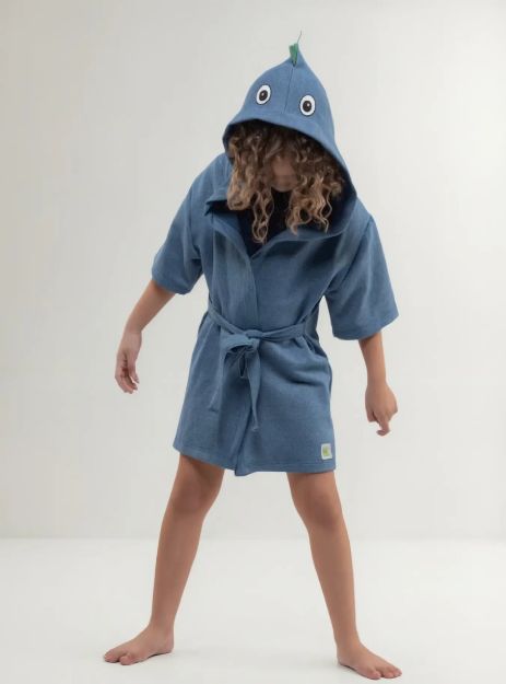 Imagen de Bata de baño 1 a 3 años azul