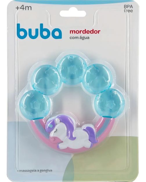 Imagen de Mordillo de agua para denticion Unicornio Buba