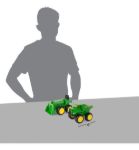Imagen de Tractor excavador y camión volquete John Deere
