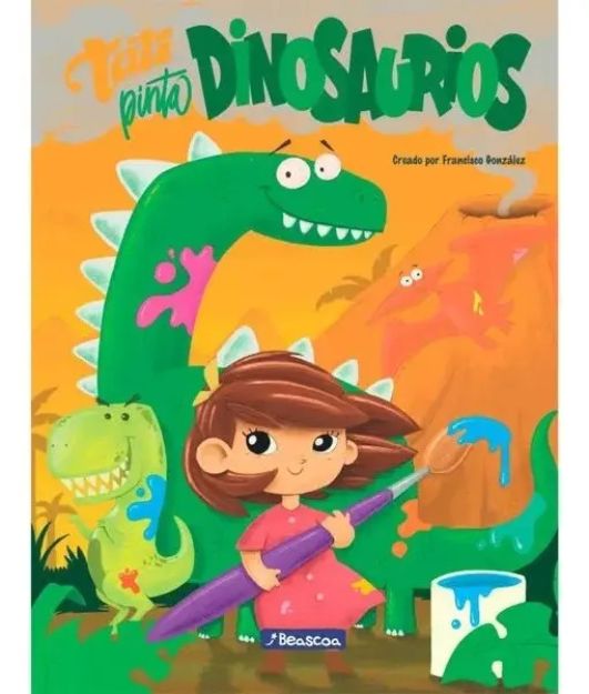 Imagen de Libro para colorear Tati pinta dinosaurios