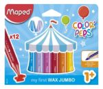 Imagen de Set X12 Crayones Colores Wax Jumbo Niños 12 Meses+ Maped Azul