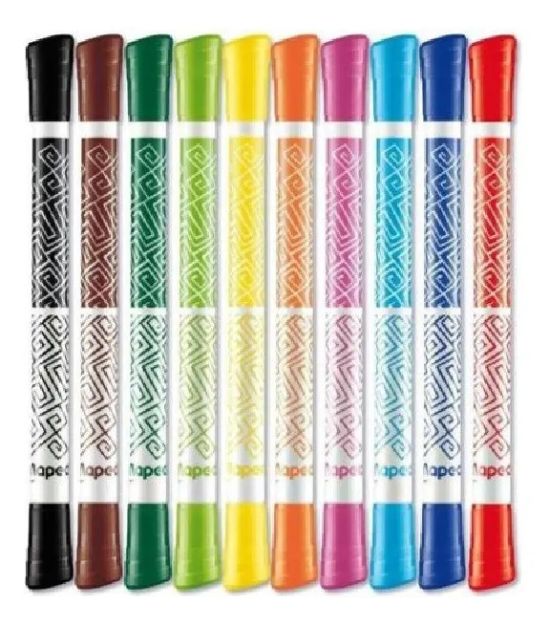 Imagen de Marcadores colores doble punta Maped 10 unidades
