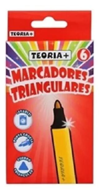 Imagen de Set x6 marcadores triangulares punta gruesa Teoría