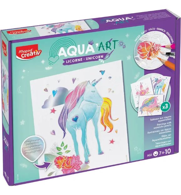Imagen de Set de unicornios con 10 lápices Aqua Art Maped