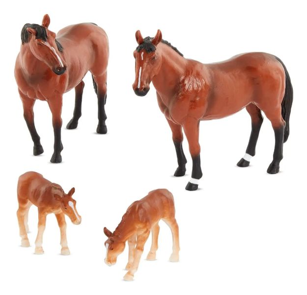 Imagen de Juguete Figuras De Animales Familia De Caballos Niños 3años+