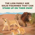 Imagen de Juguete Figuras De Animales Familia De Leones Niños 3años+