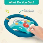 Imagen de Juguete Volante Musical Con Luz Y Sonidos Niños 2 Años+ Btoy - azul