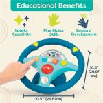 Imagen de Juguete Volante Musical Con Luz Y Sonidos Niños 2 Años+ Btoy - azul