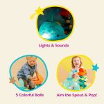 Imagen de Ballena lanzador de pelotas sensoriales con luz y sonido
