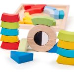 Imagen de Juego madera de construcción con figuras geométricas Bigjigs