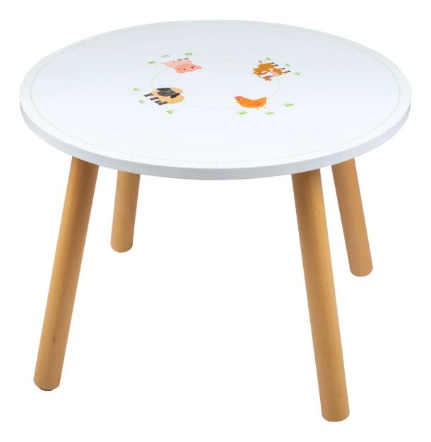 Imagen de Mesa de madera con diseño granja Bigjigs