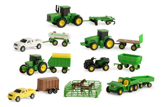 Imagen de Set vehículos de granja 20pc, escala 1/64 John Deere